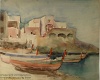Italien Strand mit Booten vor St.Angelo Ischia Hans Möller 1934 Aquarell : Hans Möller, 1934, Aquarell, Reisen vor Kriegsausbruch, Italien, Strand mit Booten vor St.Angelo Ischia, Sant'Angelo, Ischia, Italien, Kay Möller / Annelies Möller, Weitere Infos unter : http://www.maler-hans-moeller.de, mailto:info@maler-hans-moeller.de